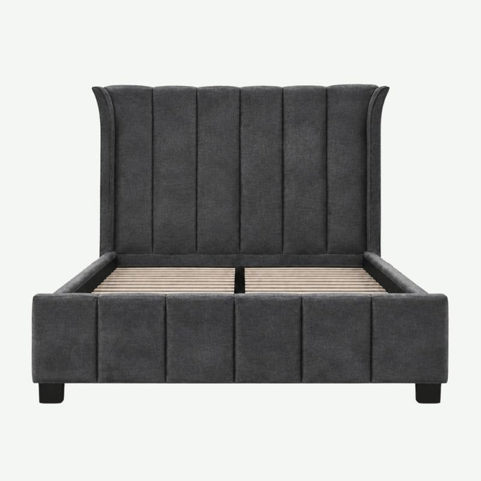 Wyndham Dark Grey bed - front shot