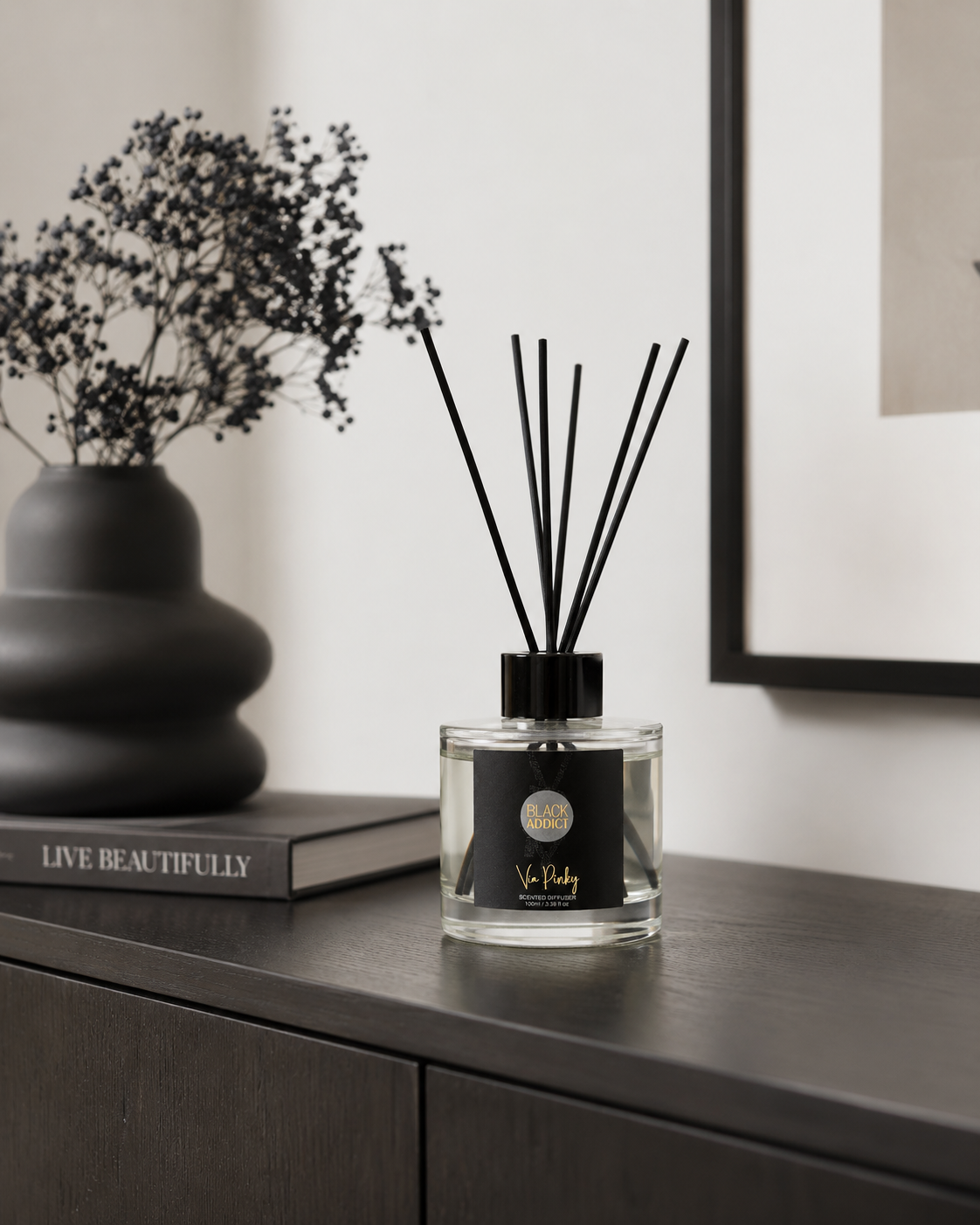 Via Pinky - Black Addict Reed Diffuser 100ml