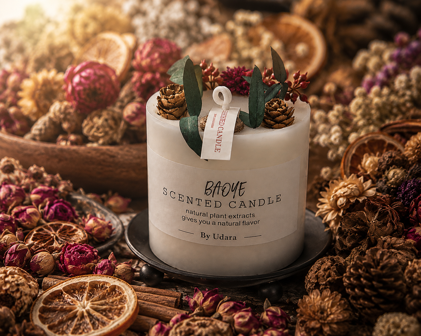 Baoye Forest Scented Candle - Citrus Woodlands