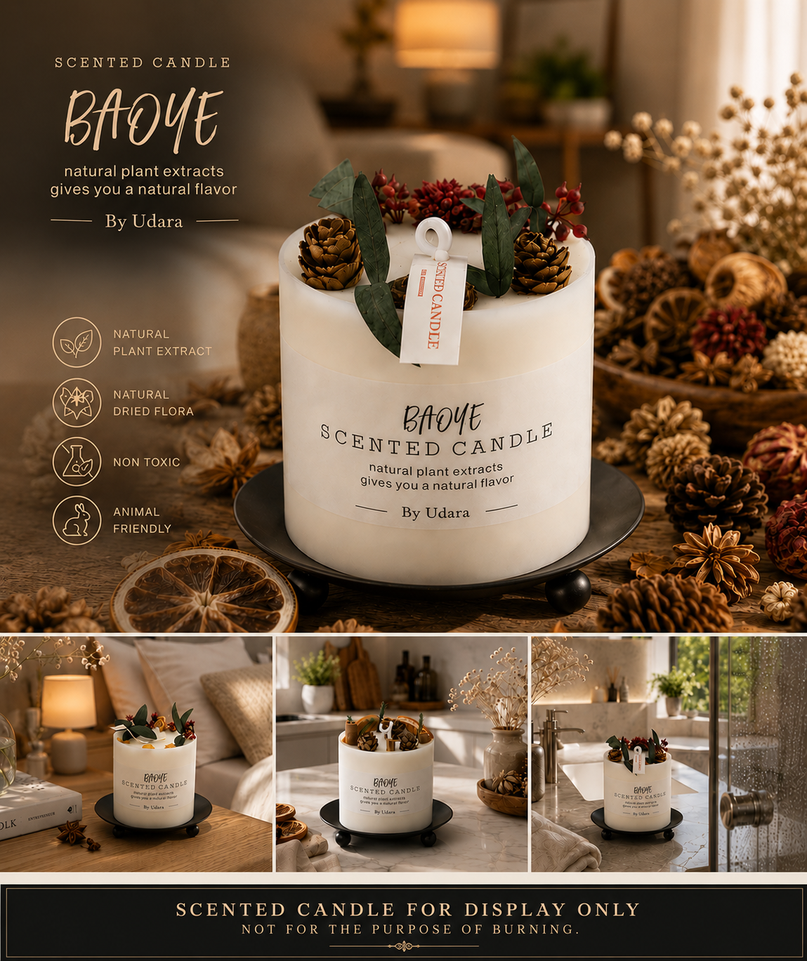 Baoye Forest Scented Candle - Wild Willow