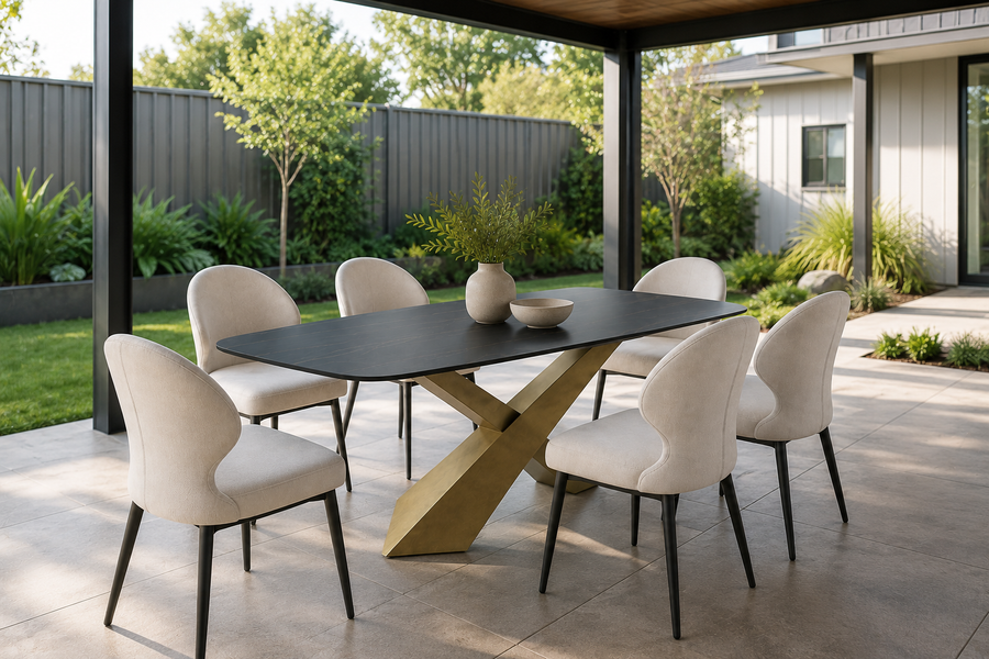 Valenza & Aston Ivory 7-Piece Dining Set